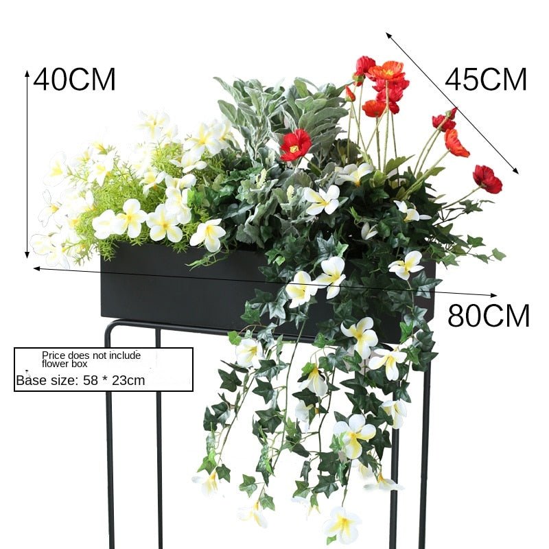 Artificial Outdoor Flower Box Partition Greenery Combination Decoration Pieces Garden Plus