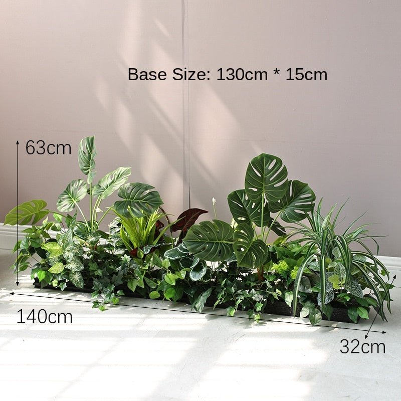 Artificial Outdoor Flower Box Partition Greenery Combination Decoration Pieces Garden Plus