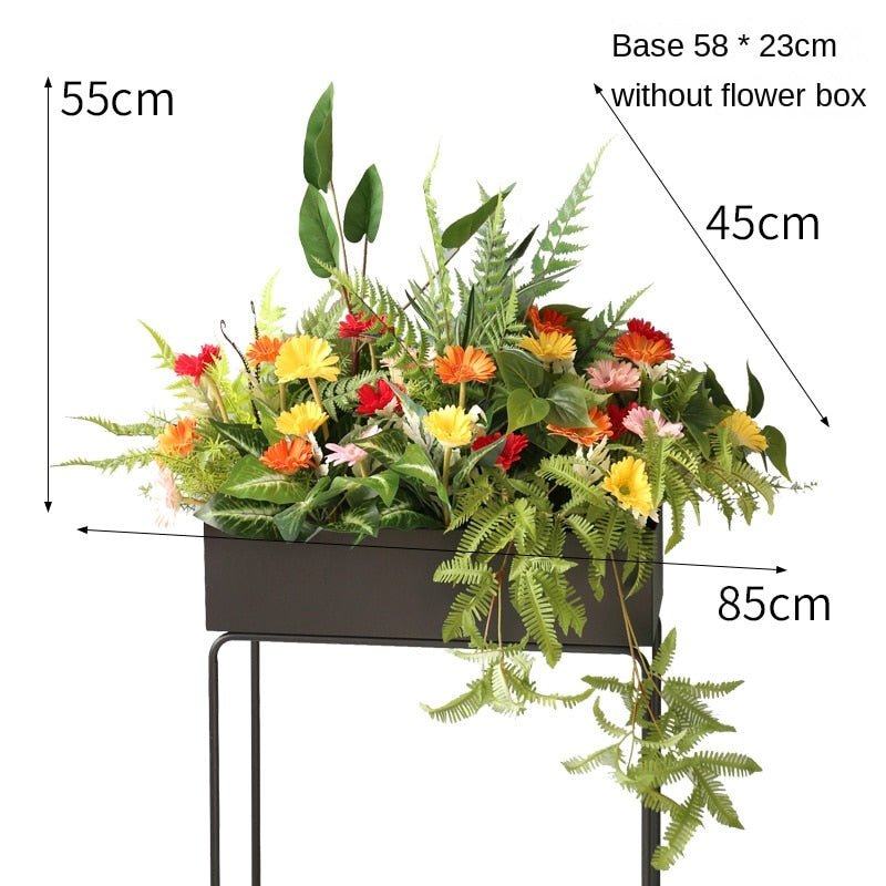 Artificial Outdoor Flower Box Partition Greenery Combination Decoration Pieces Garden Plus