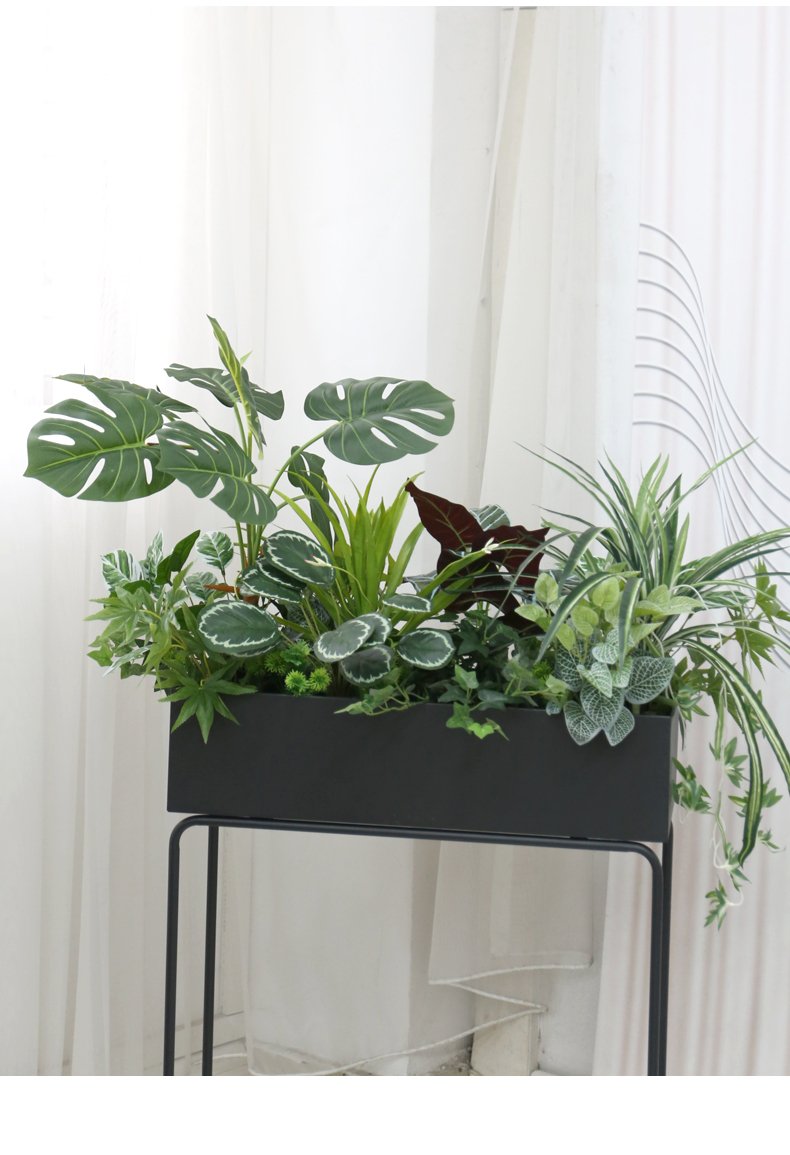 Artificial Outdoor Flower Box Partition Greenery Combination Decoration Pieces Garden Plus