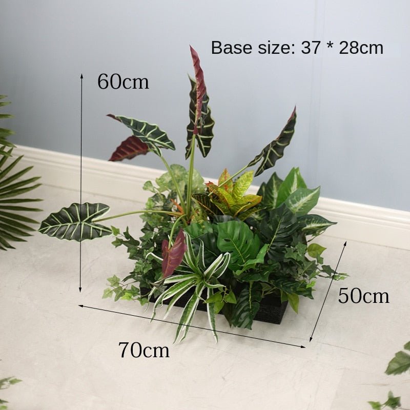 Artificial Outdoor Flower Box Partition Greenery Combination Decoration Pieces Garden Plus