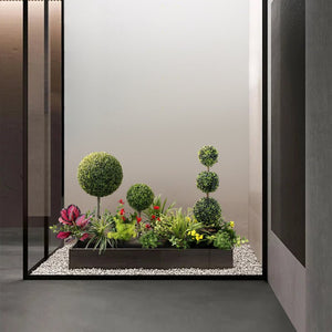 Artificial Spherical Milan Grass Plant Landscape Decorations Pieces Garden Plus