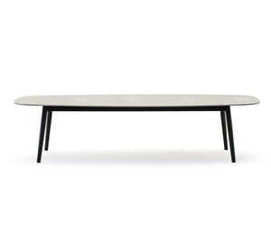 Stone surface Desk & Rattan Chair Combination Garden Plus