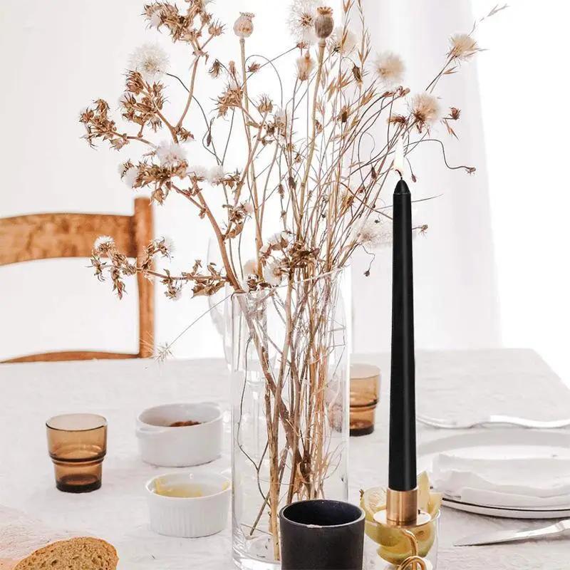 Black Taper Candles 10 Inches Tall Garden Plus