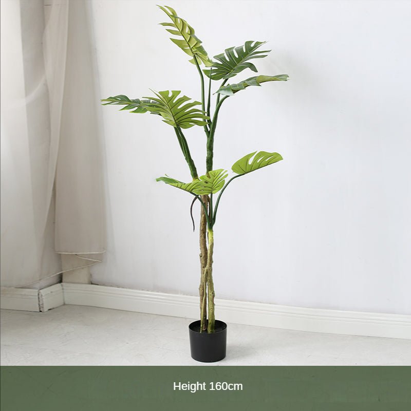 Bonsai Fern or Monstera Imitation Plant Decoration Piece Garden Plus