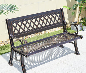 Cast Aluminum Leisure Bench Garden Plus