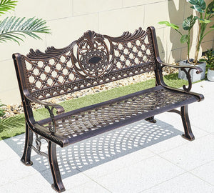 Cast Aluminum Leisure Bench Garden Plus