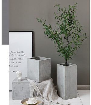 Cement planter high-Square Garden Plus