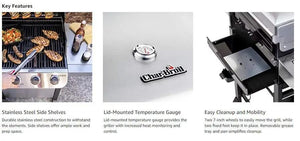 Char-Broil Performance Stainless Steel 4-Burner Cart Style Gas Grill Garden Plus