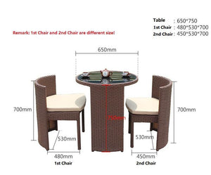 Coffee table set 2 Garden Plus