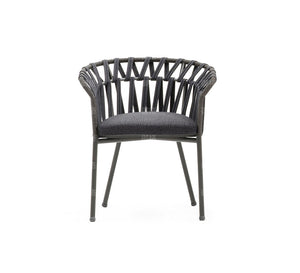 Stone surface Desk & Rattan Chair Combination Garden Plus