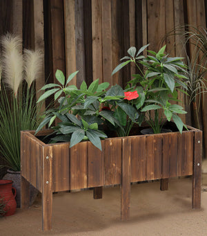 Outdoor Rectangular high-leg Planting Box Garden Plus