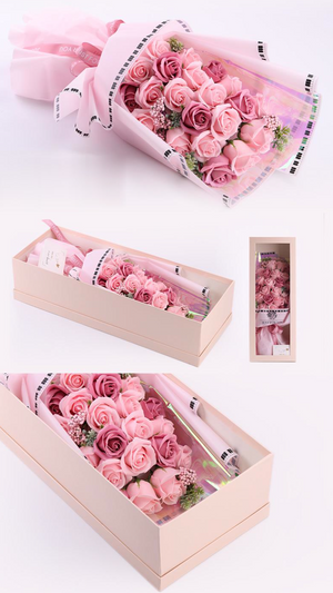Romantic Soap Rose Flower Bouquet Garden Plus