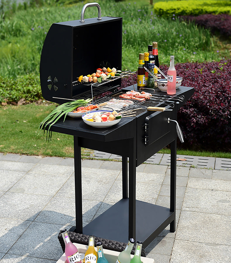 Outdoor American Barbecue Charcoal Courtyard Grill Garden Plus
