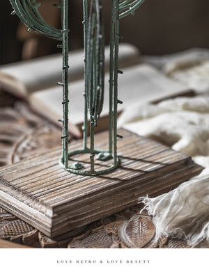 European Retro Iron Art Dinner Table Candle Holder Garden Plus