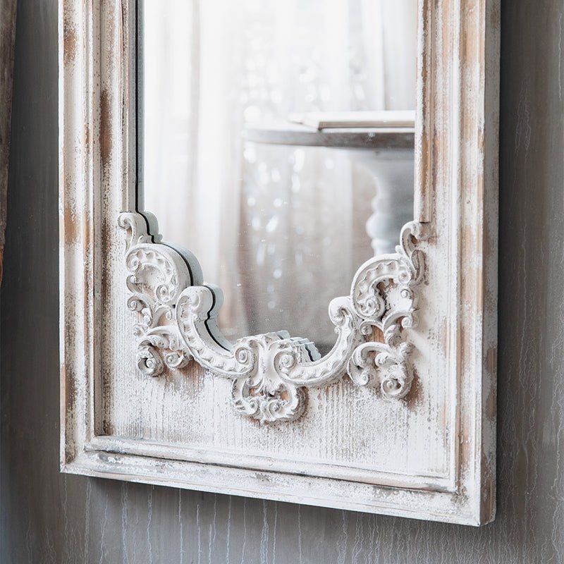 European Retro Solid Wood Dressing Full-Length Mirror Garden Plus