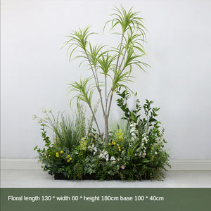 Simulation Dragon Blood, Sago Cycas , Dracaena Marginata Plant Decoration Pieces Garden Plus