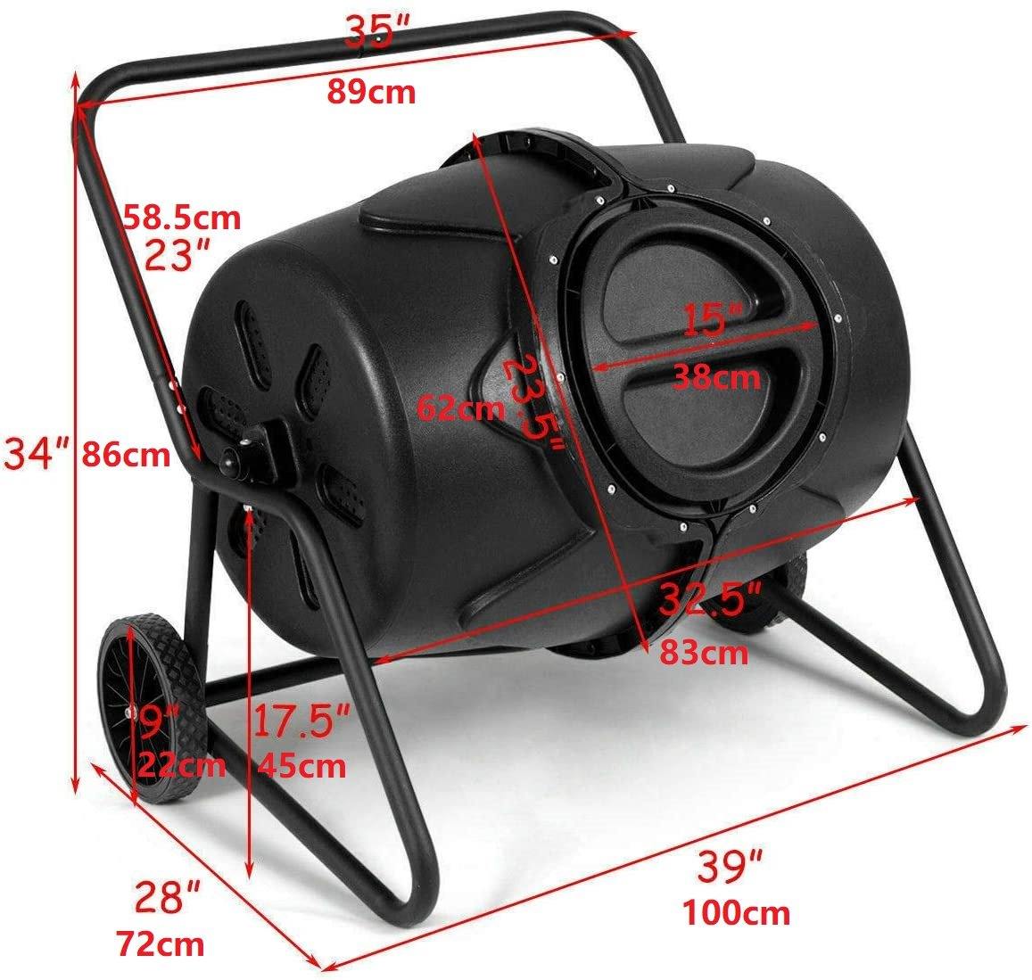 Garden Tumbler Composter 190L Garden Plus
