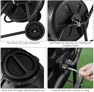 Garden Tumbler Composter 190L Garden Plus