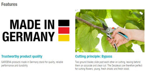 Gardena Alu Garden Secateurs B/L Garden Plus