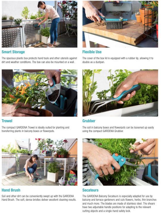 GARDENA Balcony Box Gardening Tool Set 8970-20