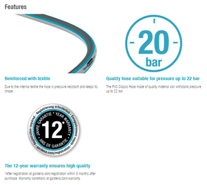 Gardena Classic Hose 13 mm (1/2"), 30 m Garden Plus