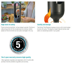 Gardena ClickUp! TorchFireplace Garden Plus