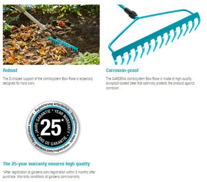 Gardena Combisystem Bow Rake Garden Plus