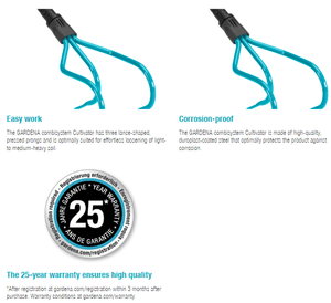 Gardena Combisystem Cultivator, 10cm width Garden Plus