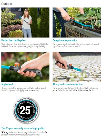 Gardena Combisystem Hand Tools Handle Garden Plus