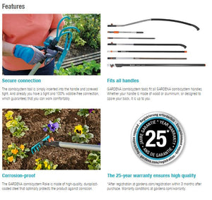 Gardena Combisystem Lawn Rake 3177 Garden Plus