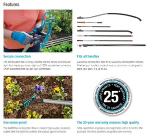 Gardena Combisystem Lawn Rake 3185 Garden Plus