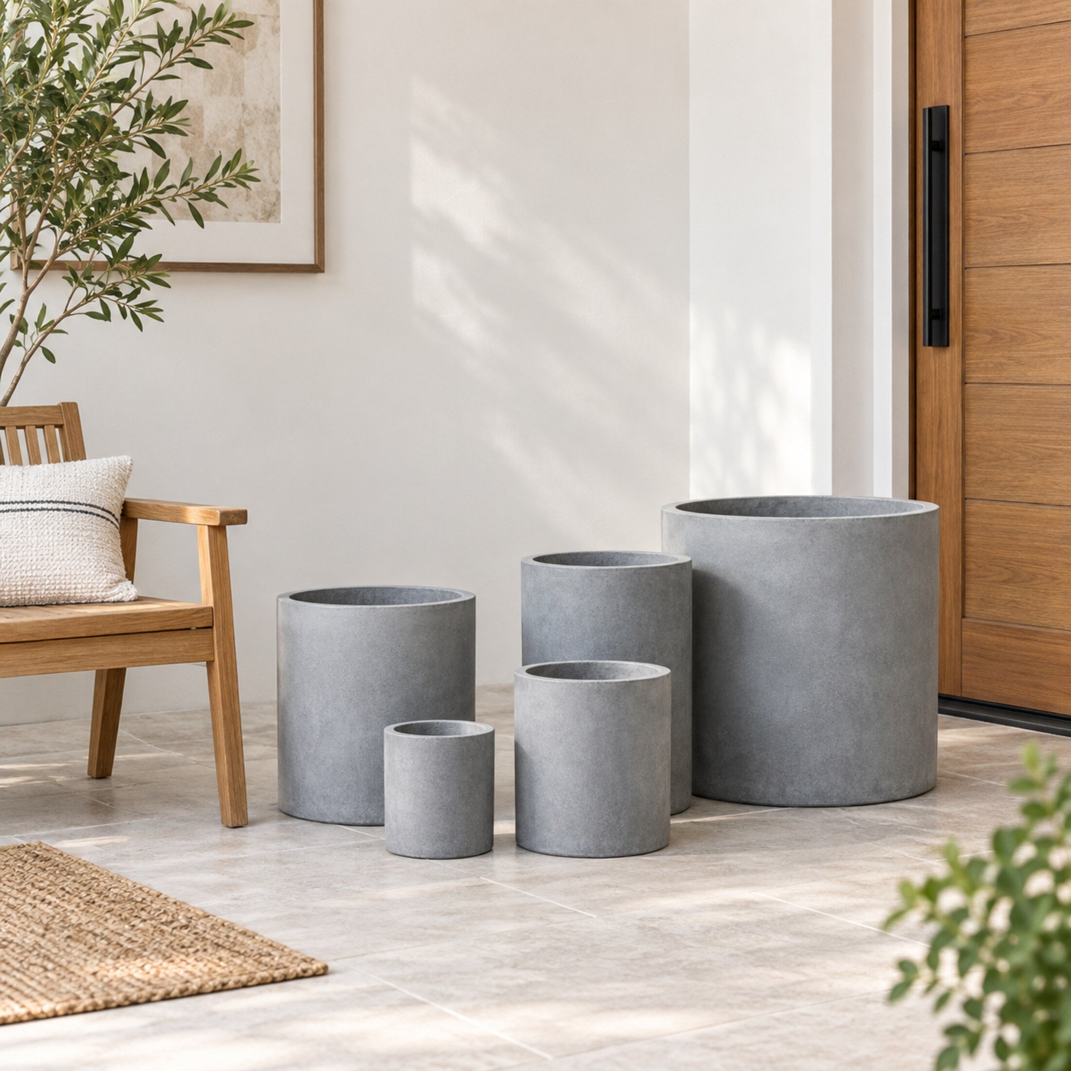 Garden Plus Cement Planter Cylinder — scale scene — 2026-09-08