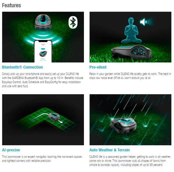 Gardena Robotic Mower SILENO life, 750 m² Garden Plus