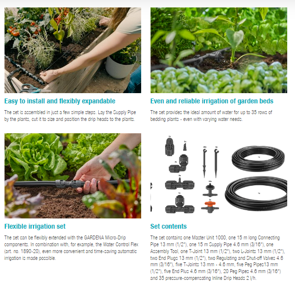 Gardena Start Set for raised beds/beds (35 plants) Garden Plus