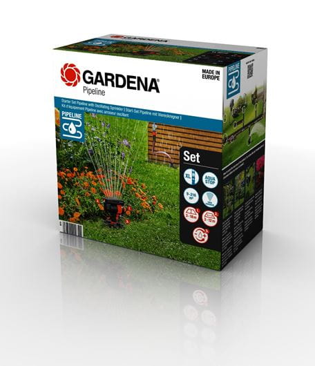 Gardena Starter Set Pipeline with Oscillating Sprinkler Garden Plus