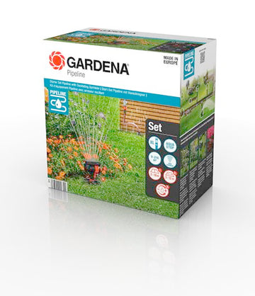 Gardena Starter Set Pipeline with Oscillating Sprinkler Garden Plus
