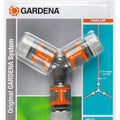 Gardena Two-way Hose Coupling Set 13mm (1/2") and 15 mm (5/8") Garden Plus