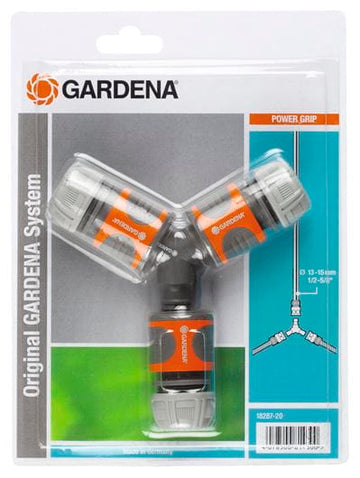 Gardena Two-way Hose Coupling Set 13mm (1/2") and 15 mm (5/8")