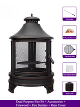 Dual-Purpose Outdoor Fire Pit