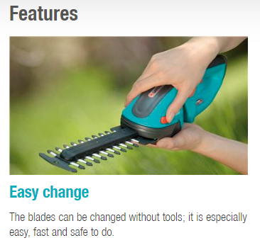 Gardena Shrub Blade 18 cm Garden Plus