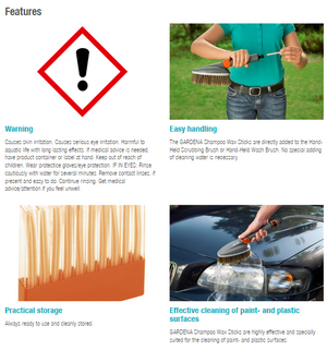 Gardena Shampoo Wax Sticks Garden Plus