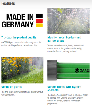 Gardena Sprinkler Hose (Green), 7.5m Garden Plus