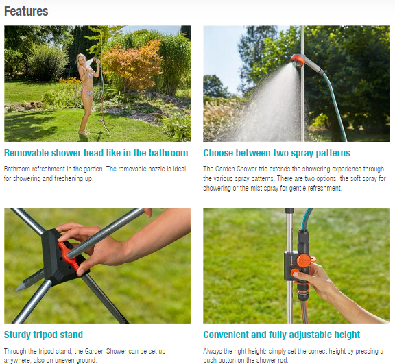 Gardena Garden Shower Trio Garden Plus