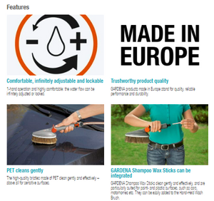 Gardena Hand-Held Wash Brush, PET Garden Plus