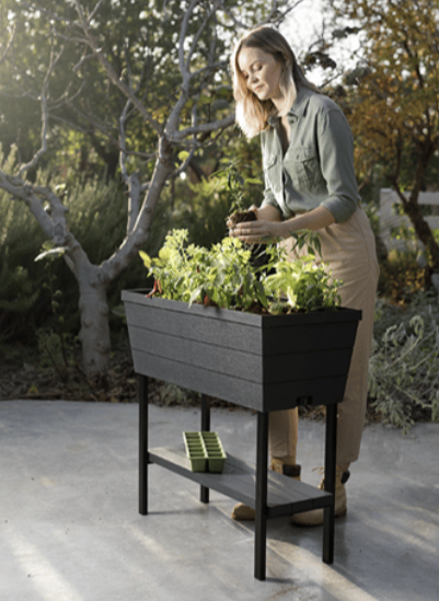 Urban Bloomer Elevated Garden Bed - Grey Garden Plus