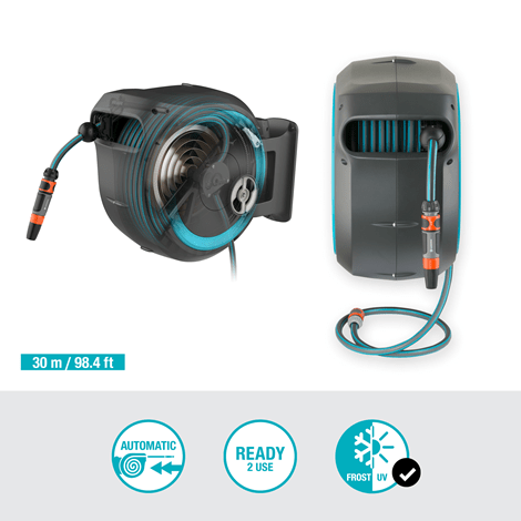 Gardena Wall-Mounted Hose Box RollUp L, 30m Garden Plus