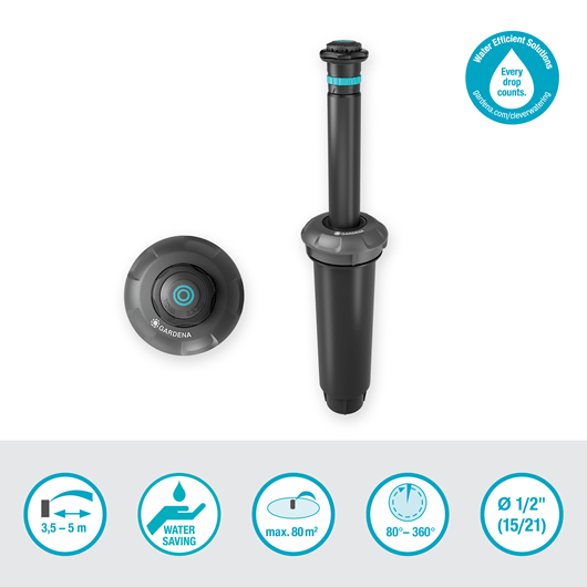 Gardena Pop-up Sprinkler MD80 Garden Plus