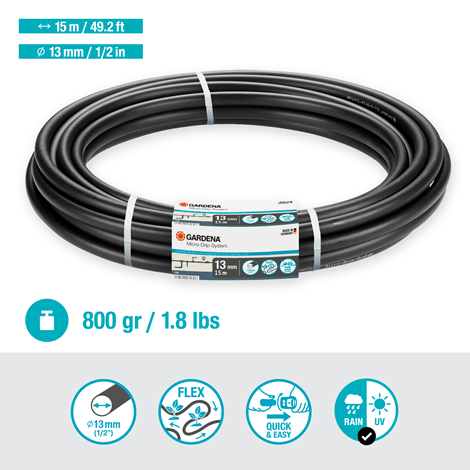 Gardena Connecting Pipe Flex 13 mm (1/2"), 15m Garden Plus