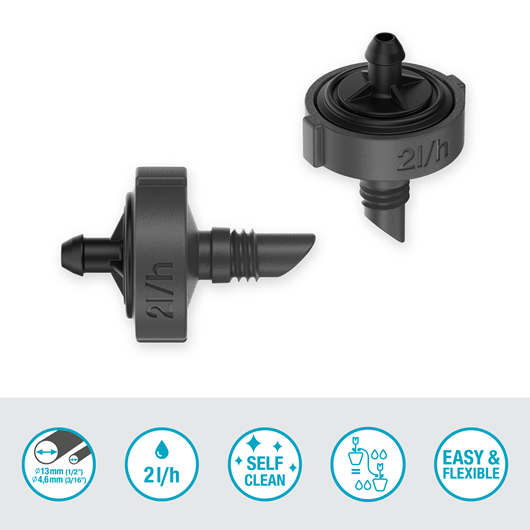 Gardena Endline Drip Head 2 l/h, pressure-regulating Garden Plus